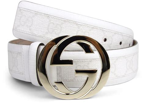 gucci belt white leather